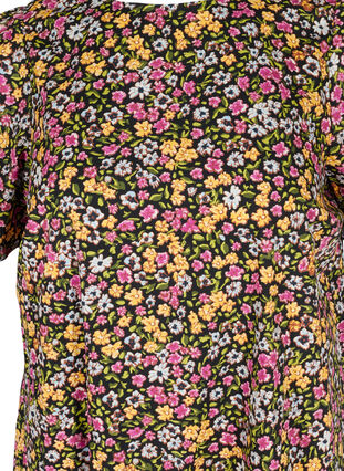 Kleid mit Blumenprint aus Bio-Baumwolle, Black Flower AOP, Packshot image number 2