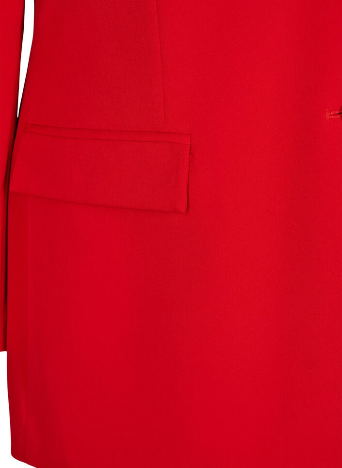Klassischer Blazer mit Knopfverschluss, Rot, Packshot image number 3
