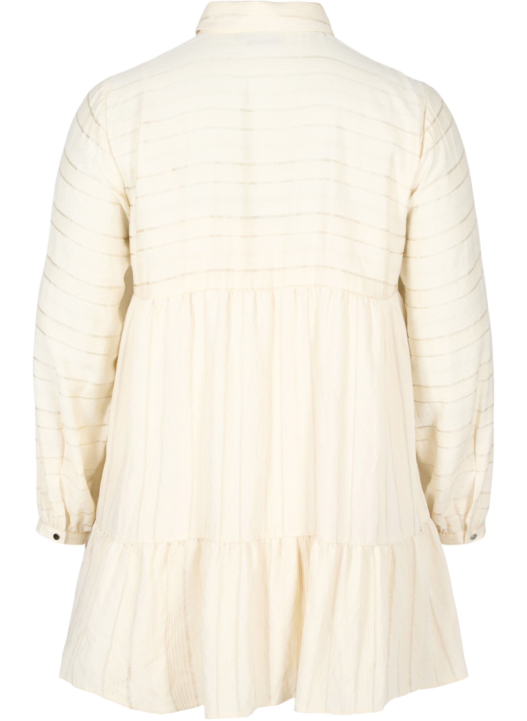 ZizziGemusterte Tunika mit Kn&ouml;pfen und langen &Auml;rmeln, Fog, Packshot image number 1