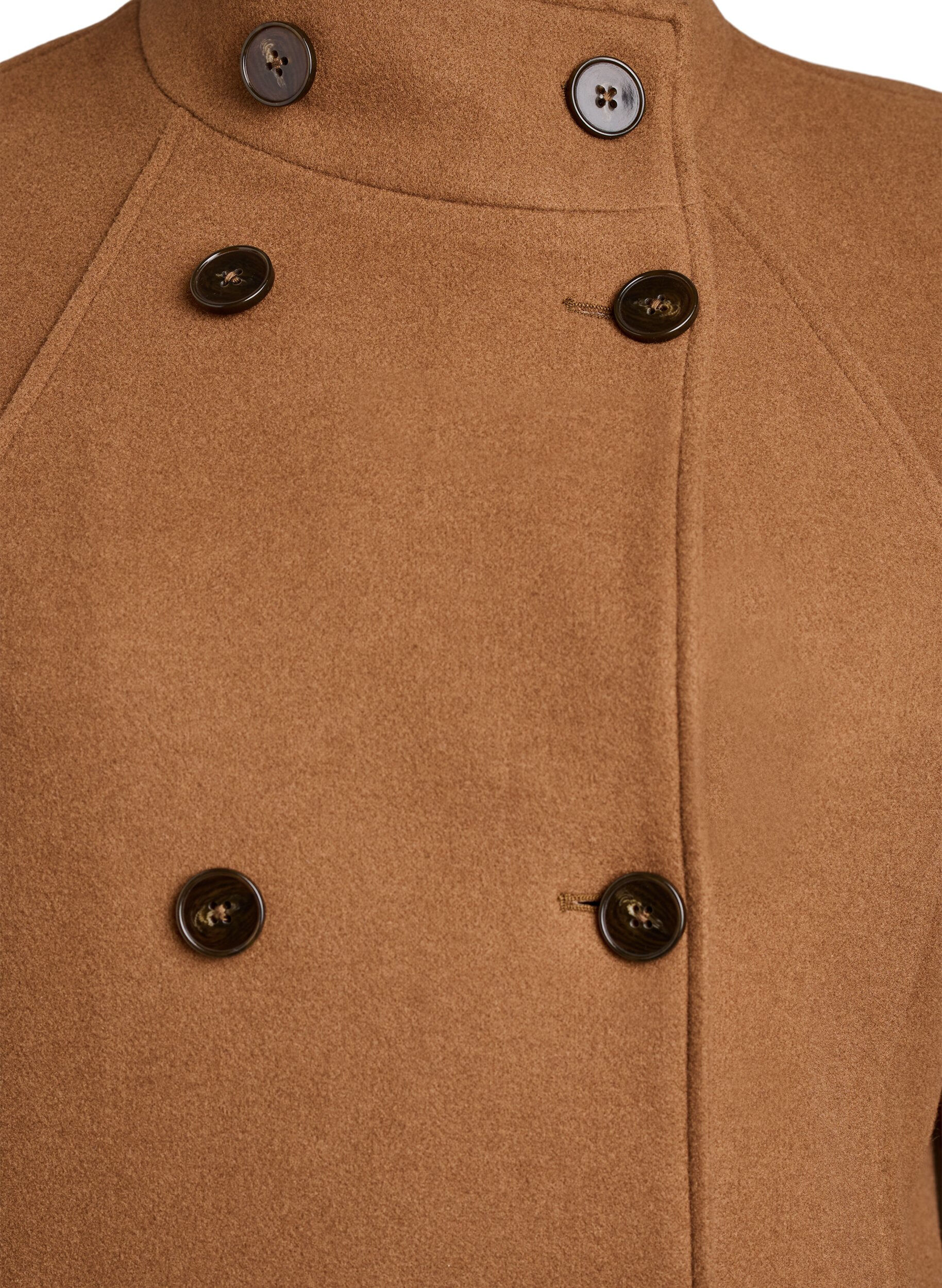 ZizziKurzmantel in A-Linie, Braun, Packshot image number 2