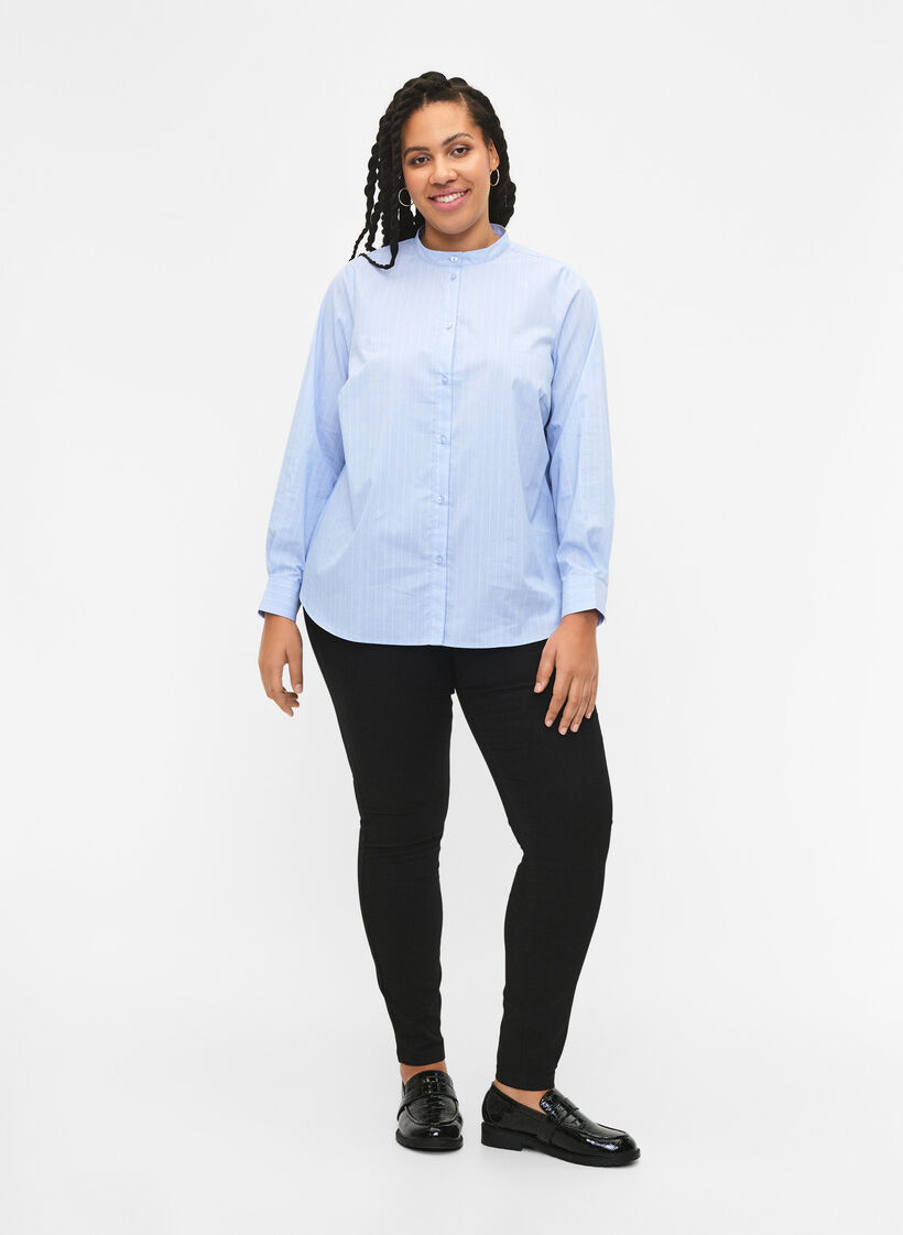 FLASH – Nadelstreifenhemd, Light Blue Stripe, Model image number 2
