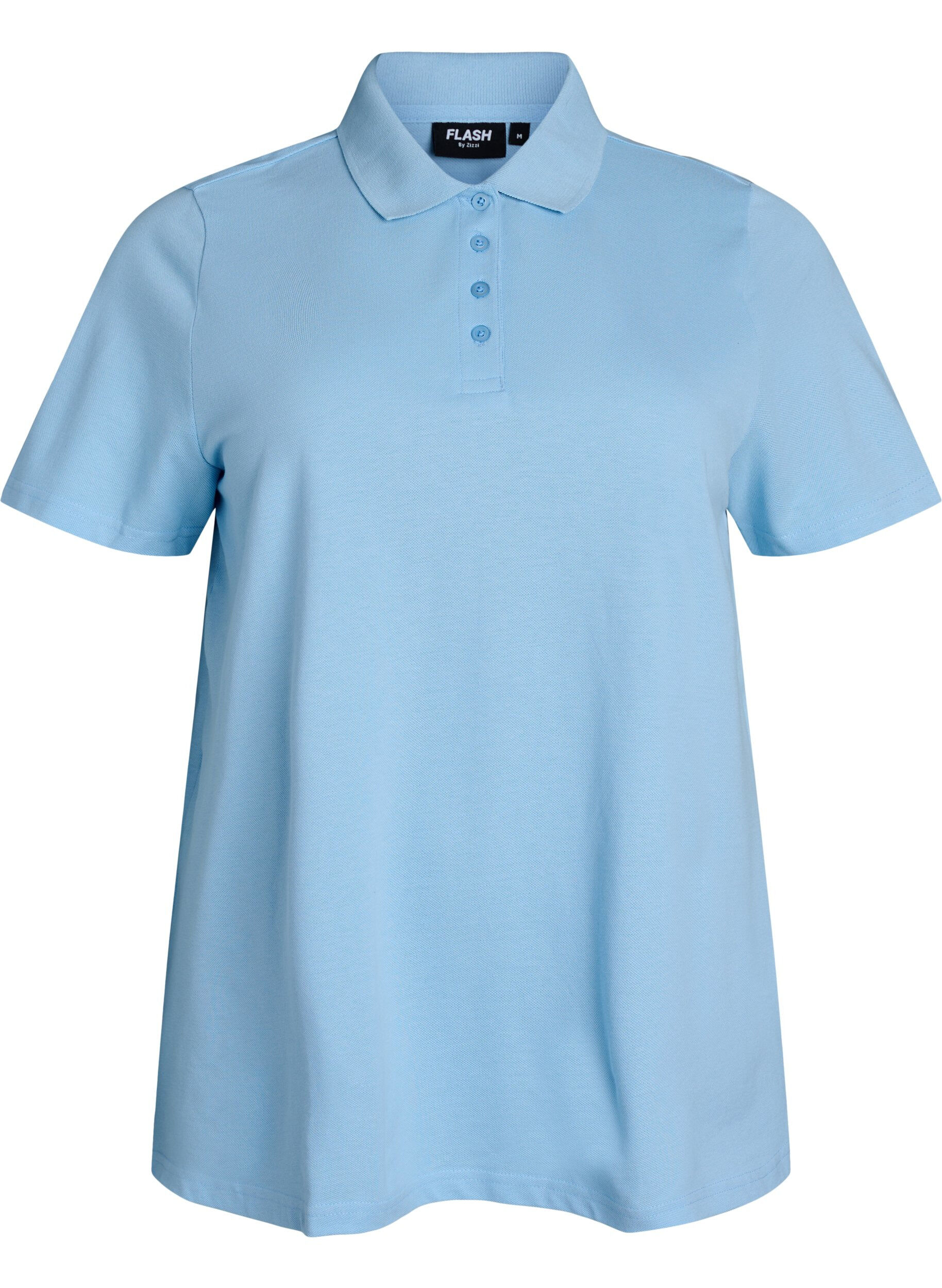 ZizziPoloshirt mit kurzen &Auml;rmeln, Blau, Packshot image number 0