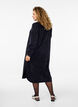 Langes Corduroy-Hemdkleid mit Knöpfen, Black, Model image number 1