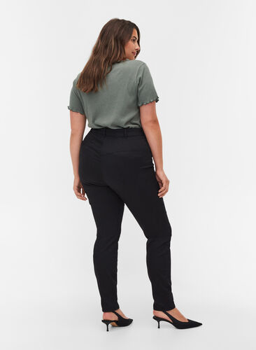 Super hochtaillierte Bea Jeans, Black, Model image number 1