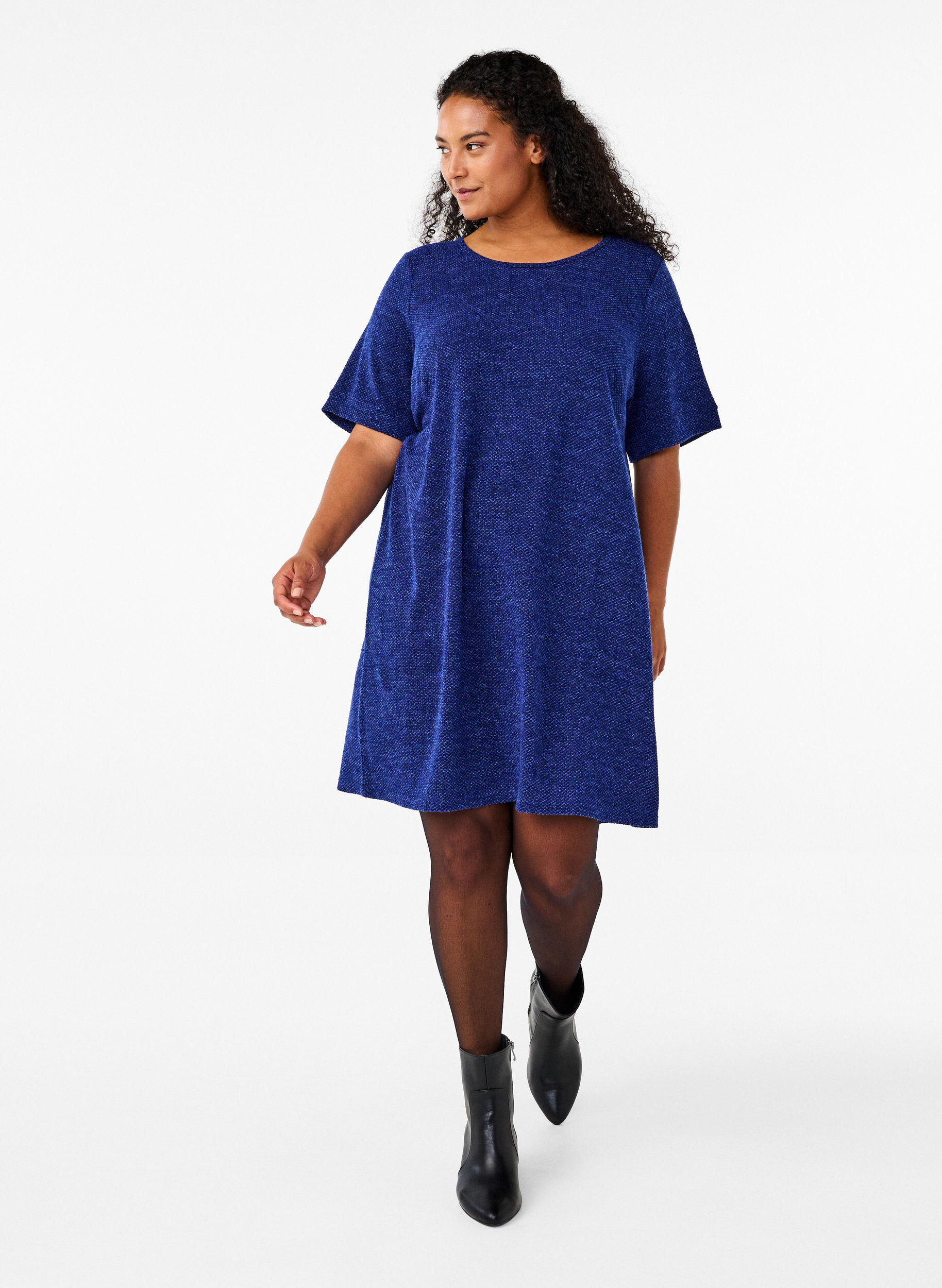 ZizziT-Shirt-Kleid mit kurzen &Auml;rmeln, Sodalite Blue, Model image number 2
