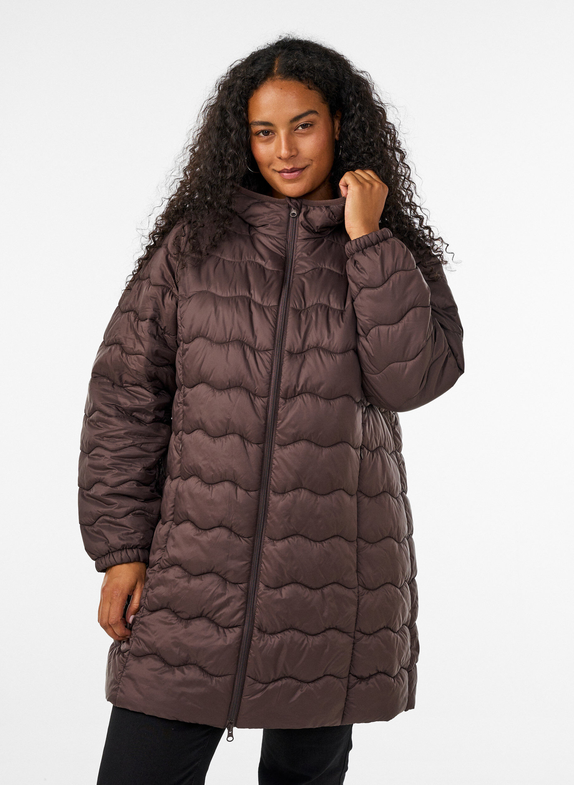 ZizziSteppjacke, Braun, Model image number 0