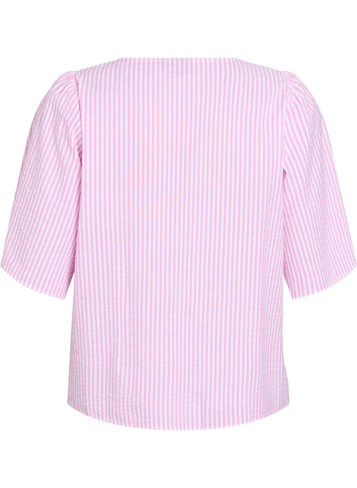 FLASH - Gestreifte Bluse mit Schleifen, Pink, Packshot image number 1