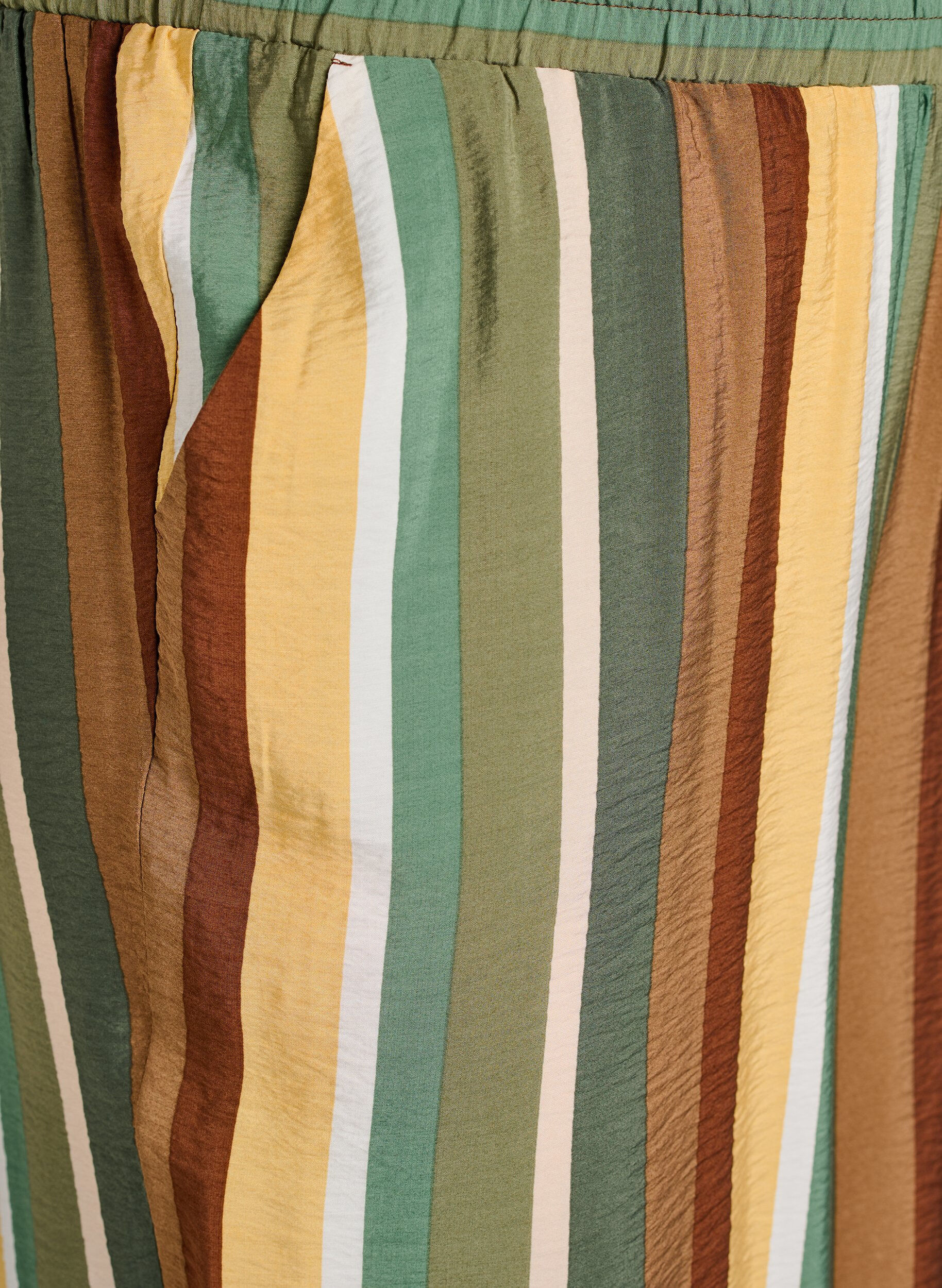 ZizziLockere Hose aus Viskose mit Streifen, Braun, Packshot image number 2