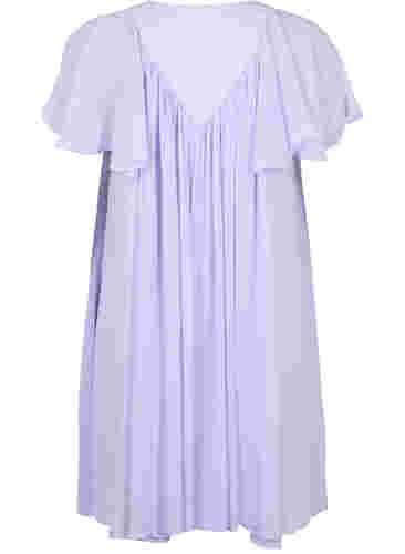 Lockeres Kleid mit kurzen Ärmeln, Purple Heather, Packshot image number 1