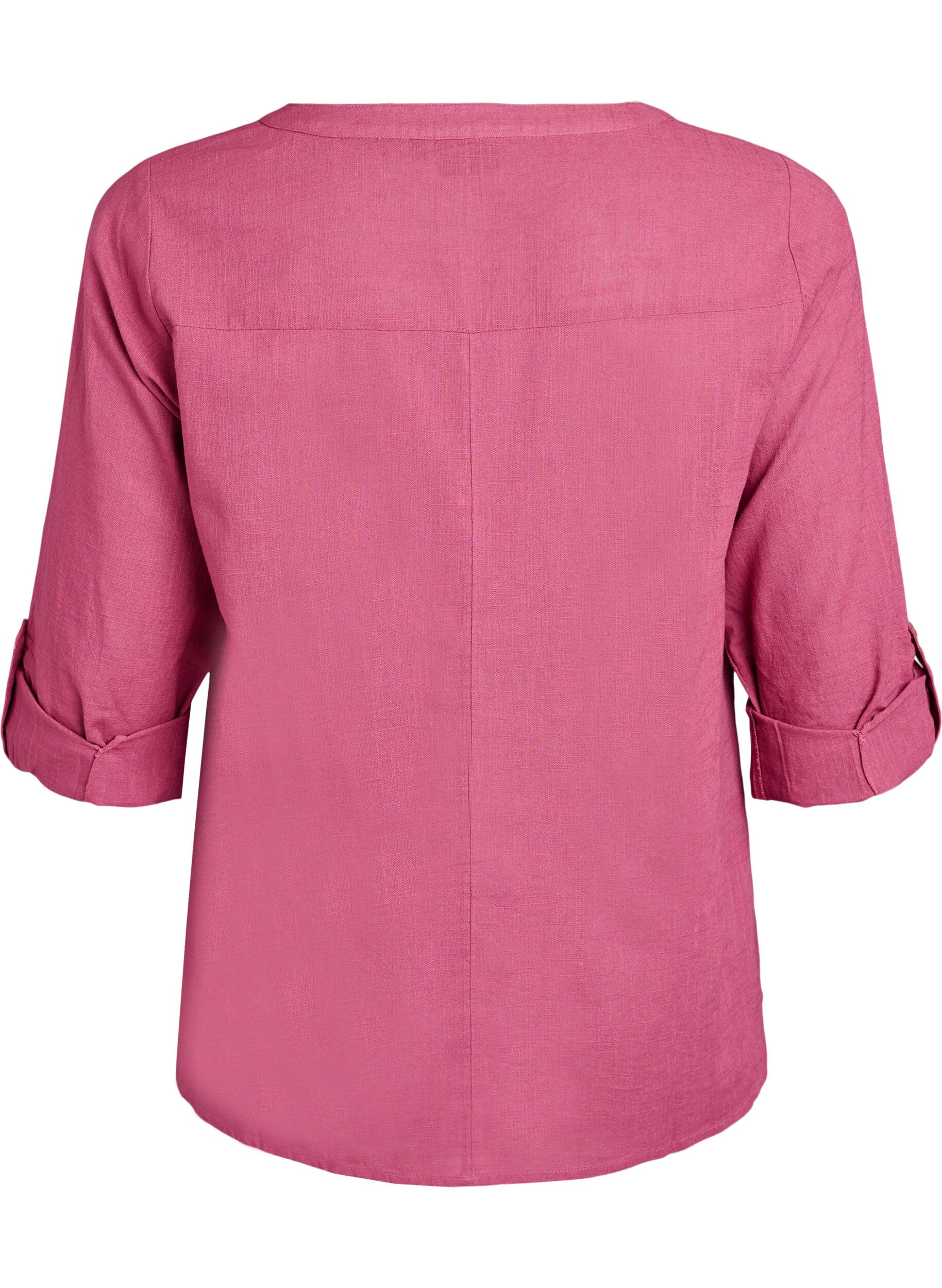 ZizziBaumwollbluse mit V-Ausschnitt, Rot, Packshot image number 1