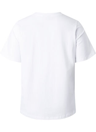 T-Shirt aus Bio-Baumwolle mit Text, White HARMONY, Packshot image number 1