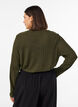 Bluse aus Jersey mit Rippstruktur und langen &Auml;rmeln, Gr&uuml;n, Model image number 2