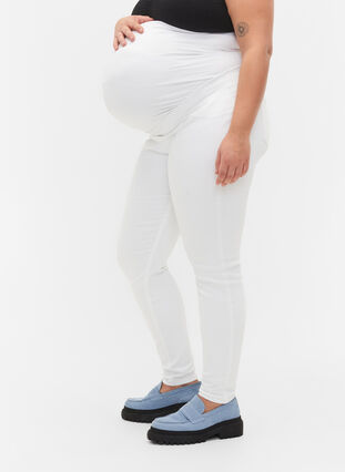 Schwangerschafts-Jeggings aus Baumwolle, White, Model image number 1