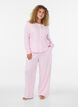 Pyjamahose aus Bio-Baumwolle mit Lochstickerei, Pink, Model image number 1