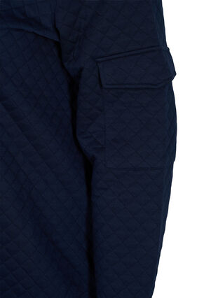 Stepp-Sweatshirt mit Reißverschluss, Navy Blazer, Packshot image number 3