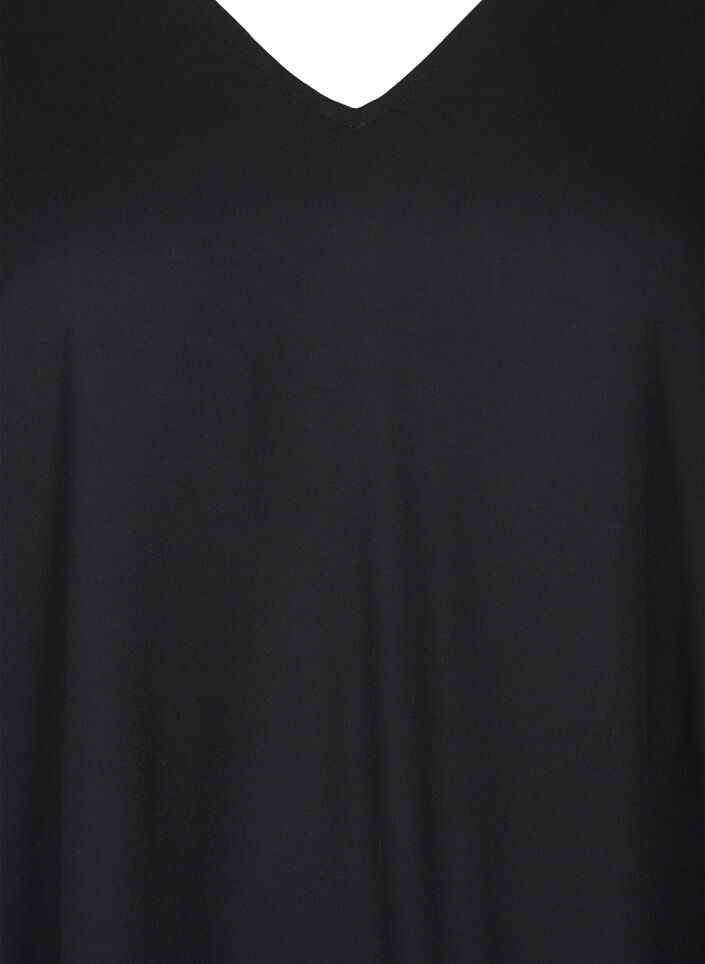 Strandkleid aus Viskose mit Schulterdetail, Schwarz, Packshot image number 2