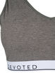 Weiches BH-Top mit V-Ausschnitt und Textdruck, Medium Grey Melange, Packshot image number 2