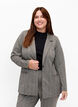 Karierter Blazer mit Knopfverschluss, Beige Brown Check, Model image number 0