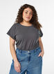 Kurz&auml;rmeliges T-Shirt aus Baumwollmischgewebe, Grau, Model image number 0