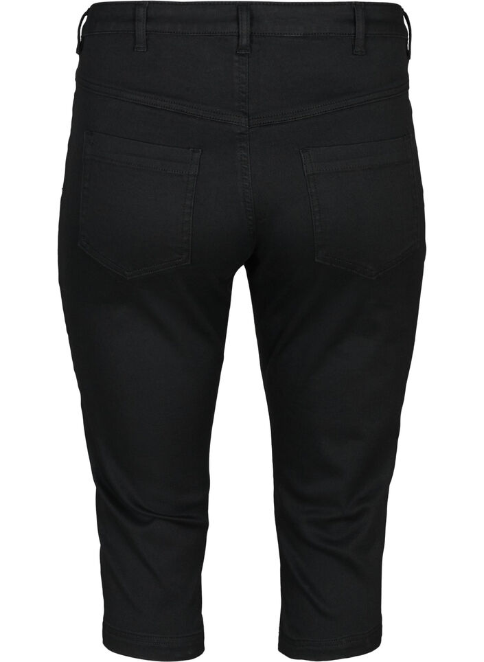 Hoch taillierte Amy Capri Jeans mit Super Slim Fit, Schwarz, Packshot image number 1