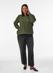 Jerseybluse mit Struktur und Ballonsilhouette, Gr&uuml;n, Model image number 1