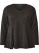 Bluse aus Jersey mit gerippter Struktur und A-Linien-Passform, Schwarz, Packshot image number 0