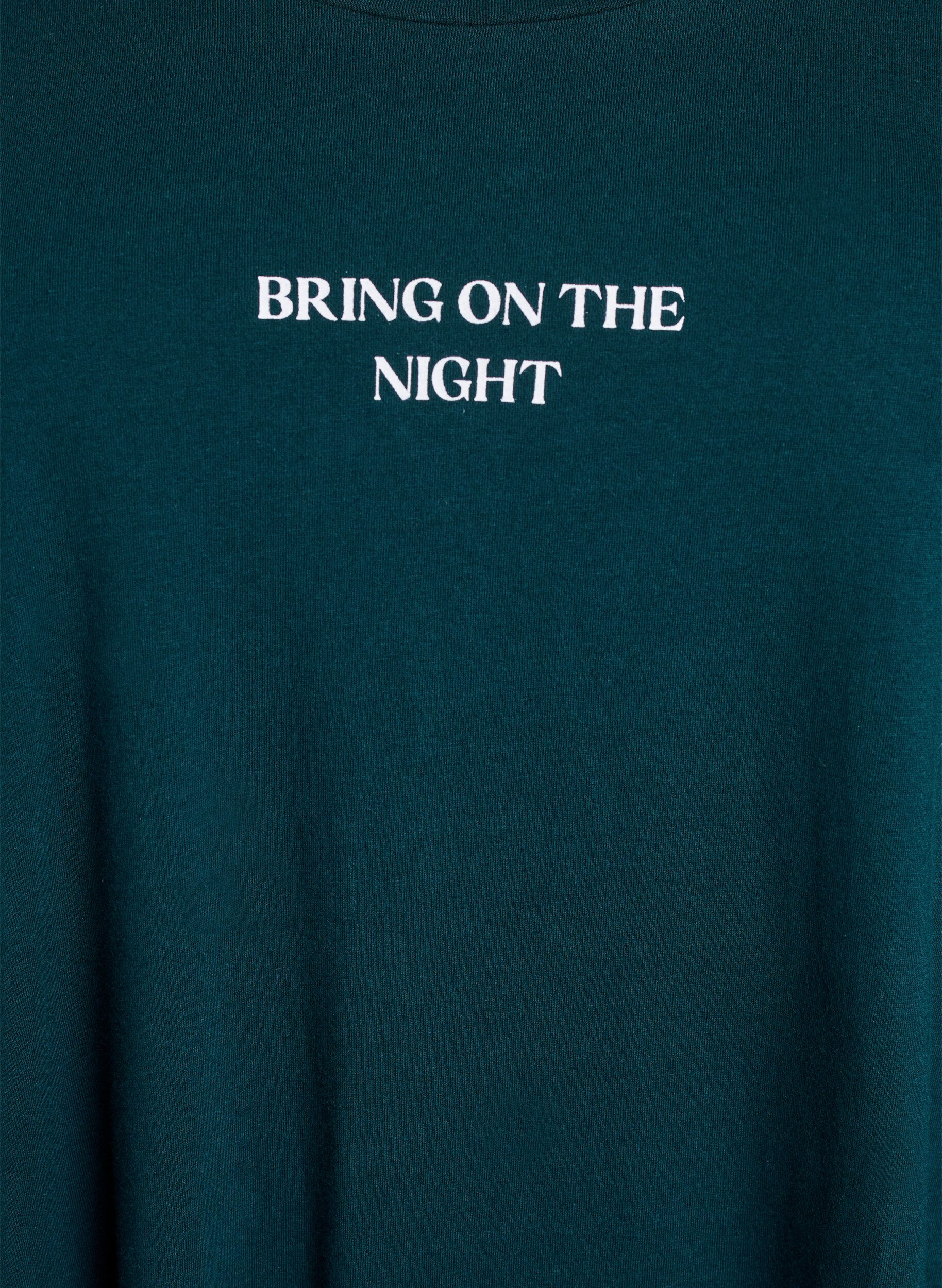 ZizziLang&auml;rmliges Nachthemd aus Bio-Baumwolle, Gr&uuml;n, Packshot image number 2