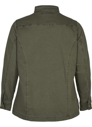 Kurze Jacke aus Baumwolle, Army Green, Packshot image number 1