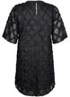 Kurzes Kleid mit Strukturmuster, Black, Packshot image number 1