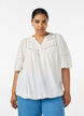 Bluse aus Viskose mit Biesen und Ballon&auml;rmeln, Vanille, Model image number 0