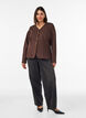 Figurbetonter Cardigan aus Jersey mit dekorativen Kn&ouml;pfen, Braun, Model image number 1