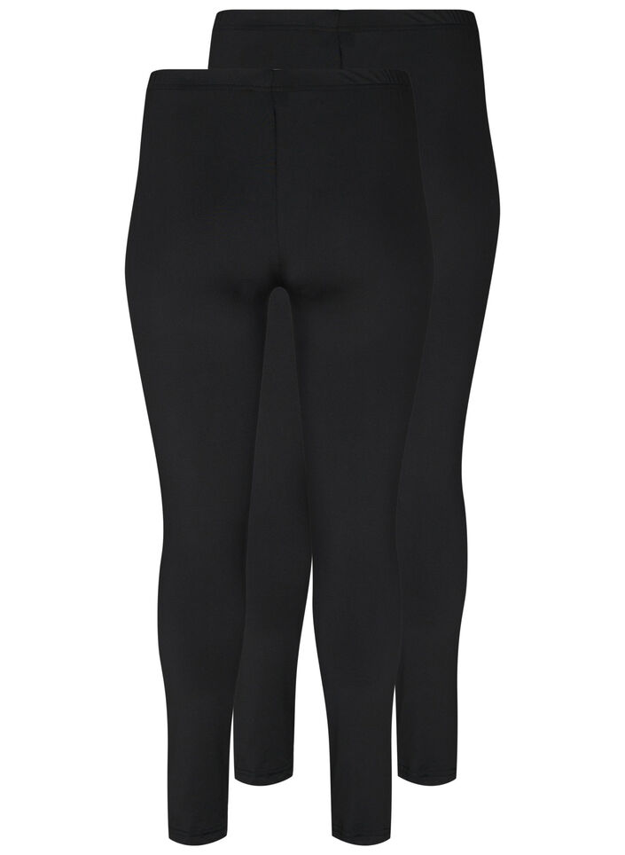 2-pack Basic Leggings, Schwarz, Packshot image number 1