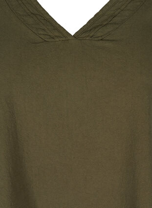 Kurzarm Bluse aus Baumwolle, Ivy Green, Packshot image number 2
