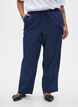 Gerade geschnittene Jeans mit elastischem Bund, Blau, Model image number 2