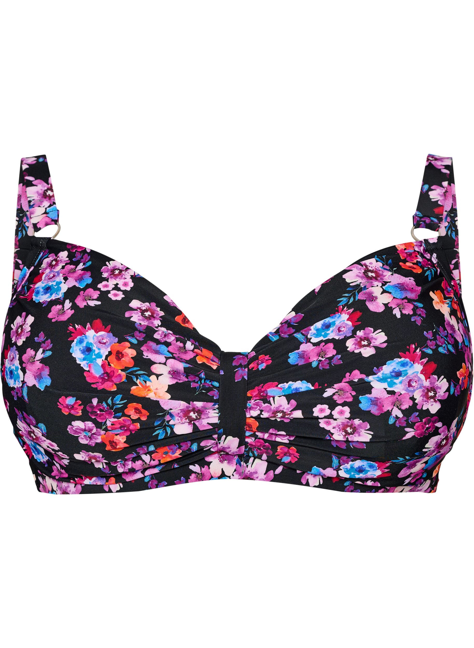 ZizziBikinioberteil mit B&uuml;gel und Muster, Lila, Packshot image number 0