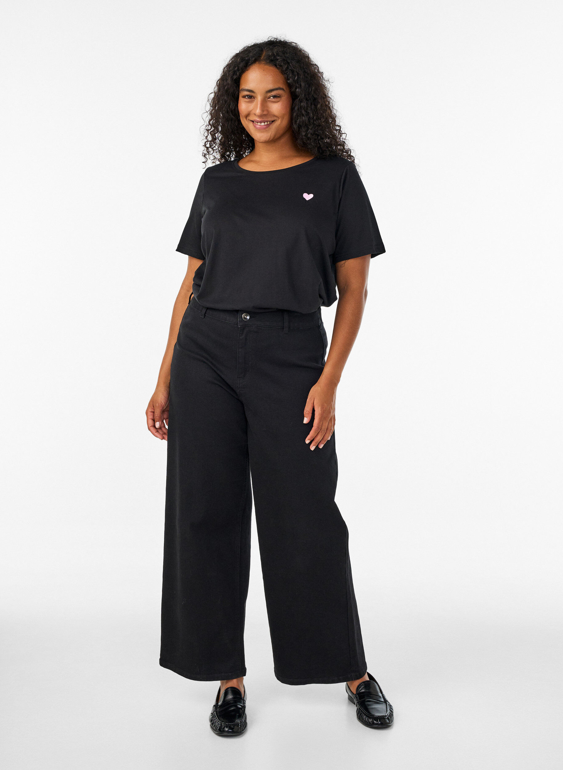 ZizziJeans mit weiter Passform, Schwarz, Model image number 0