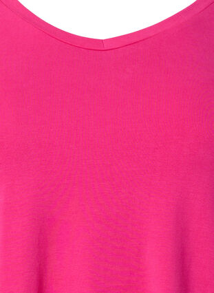 Einfarbiges basic T-Shirt aus Baumwolle, Beetroot Purple, Packshot image number 2
