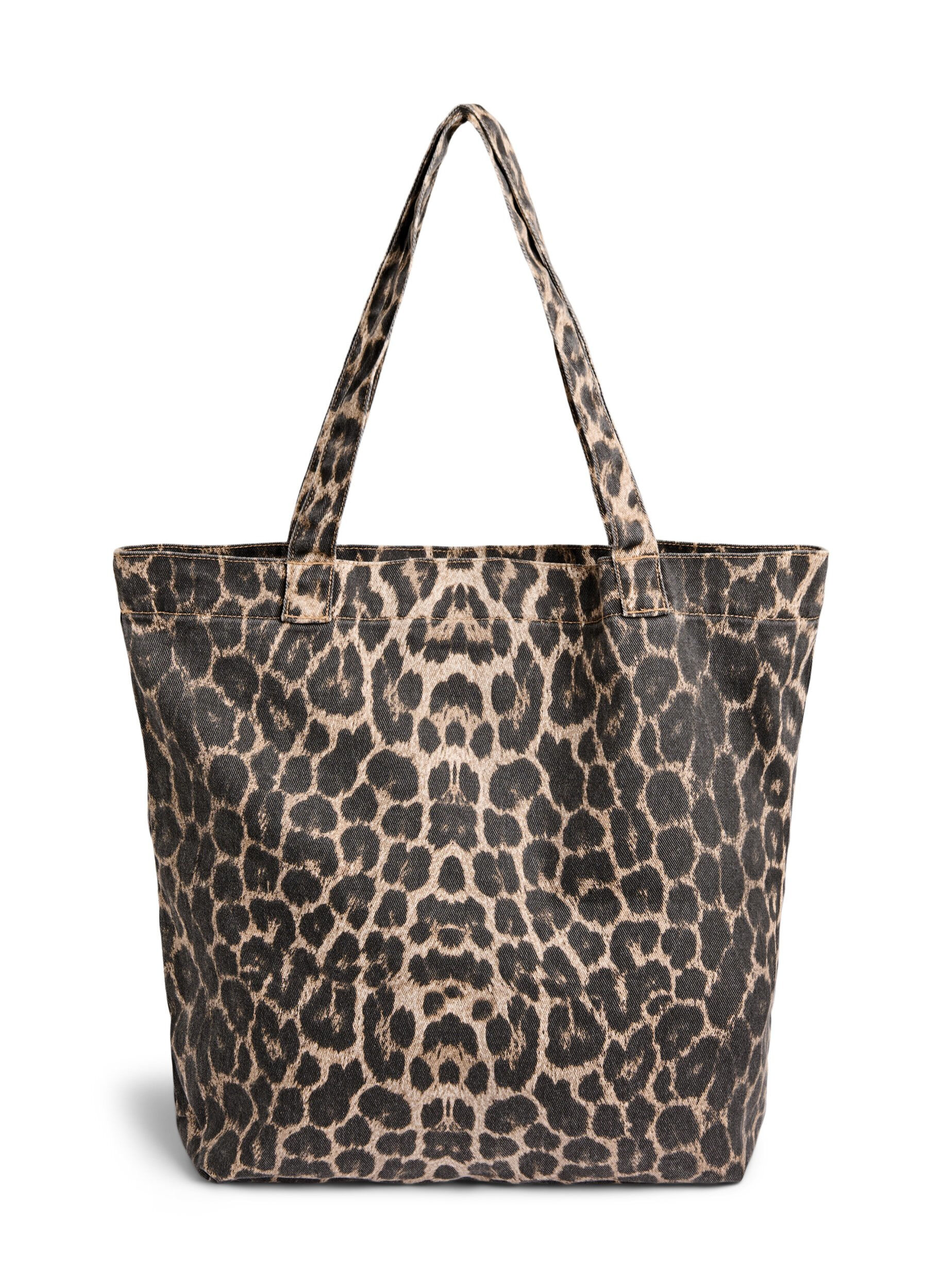 ZizziDenim Shopper mit Leopardenmuster, Braun, Packshot image number 1