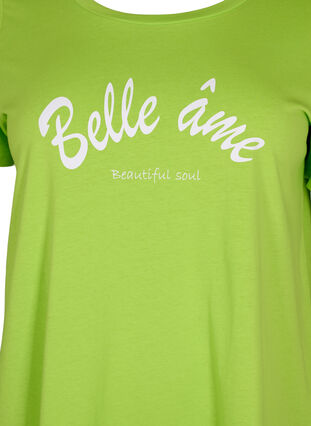 T-Shirt aus Baumwolle mit Druck, Lime Green w. Bella, Packshot image number 2