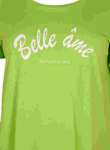 T-Shirt aus Baumwolle mit Druck, Lime Green w. Bella, Packshot image number 2