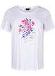 Baumwoll-T-Shirt mit Blumen- und Porträt-Motiv, B. White Face Flower, Packshot image number 0