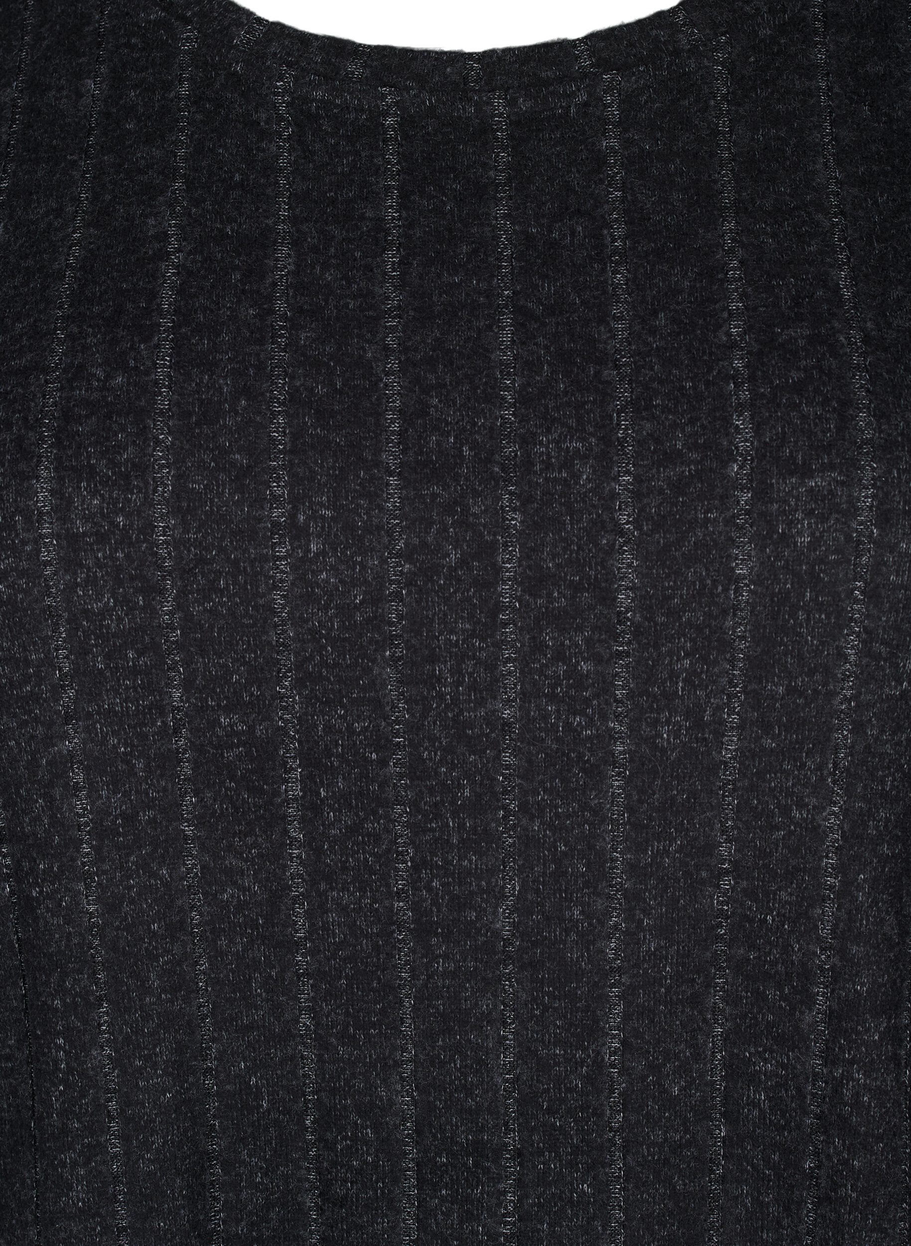 ZizziMelange-Bluse mit 3/4-Arm, Schwarz, Packshot image number 2