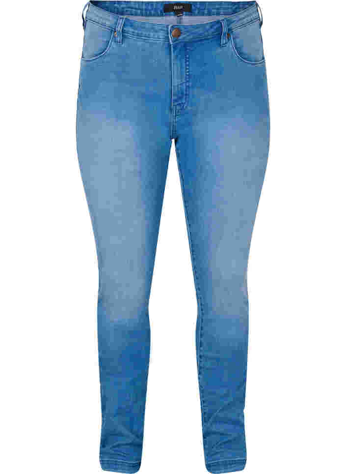 Slim Fit Emily Jeans mit normaler Taille, Light blue, Packshot image number 0