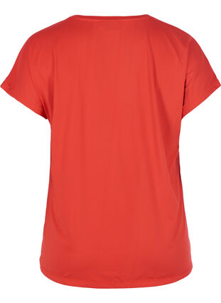 Einfarbiges Trainings-T-Shirt, Flame Scarlet, Packshot image number 1