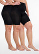 2er-Pack Push-up-Shorts aus 60 Denier mit Shaping-Effekt, Schwarz, Packshot image number 0