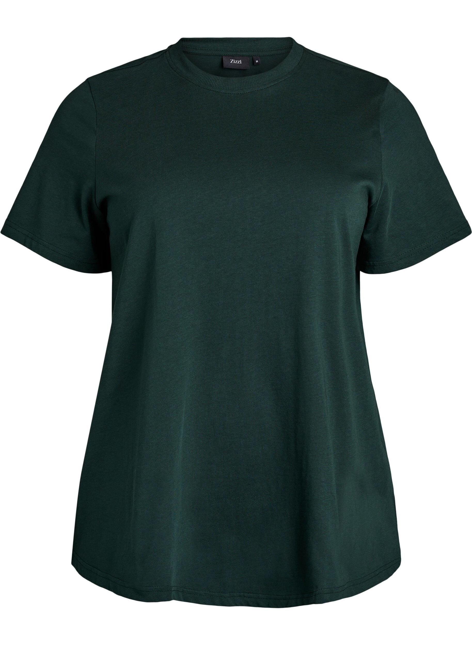 Basic-T-Shirt aus Baumwolle mit Rundhalsausschnitt