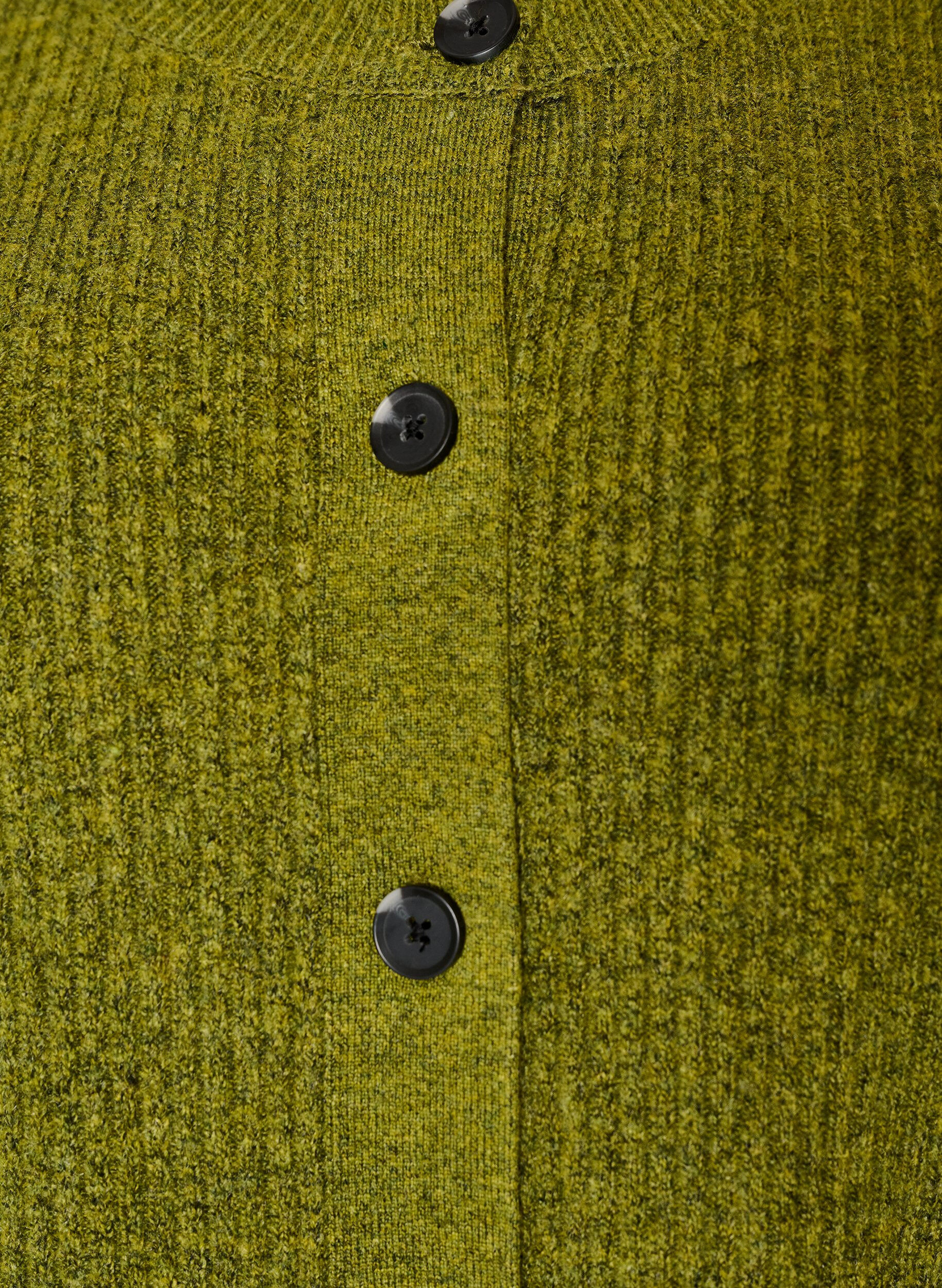 ZizziRippenstrick Strickjacke mit Kn&ouml;pfen, Gr&uuml;n, Packshot image number 2