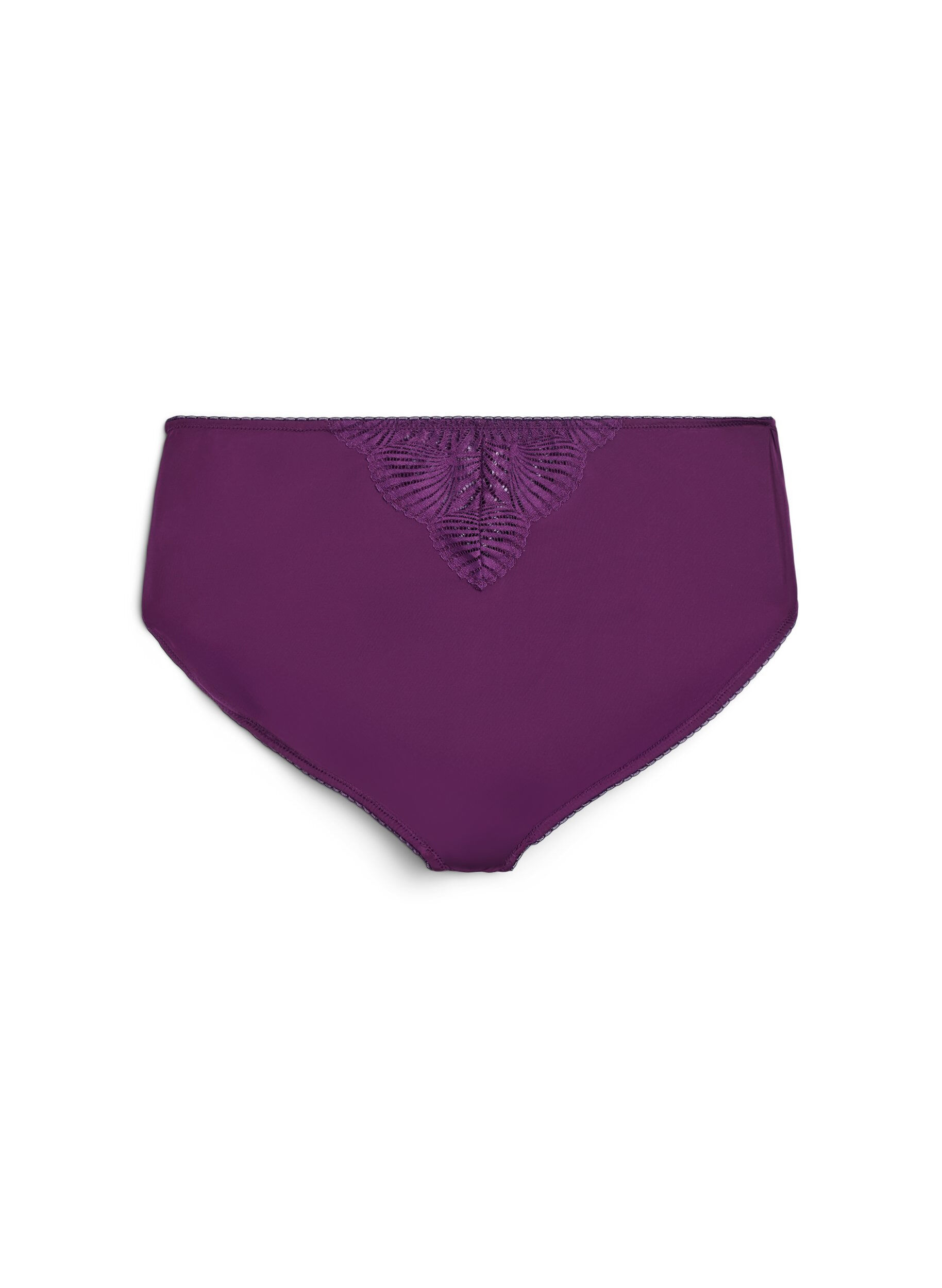 ZizziSlip-Unterhose in Mikrofasergewebe mit Spitze, Dunkles Bordeaux, Packshot image number 1