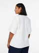 Oversize-T-Shirt mit halben Ärmeln, Weiß, Model image number 2