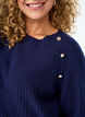 Pullover aus Rippstrick mit Zierknöpfen, Blau, Model image number 3